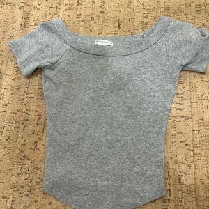 Bozzolo Heather Gray Casual Top